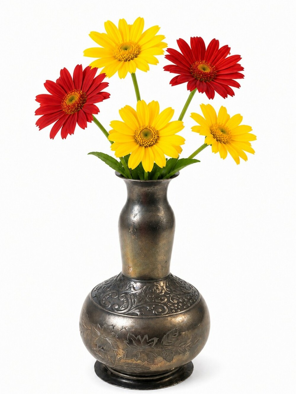 Rockford Silver Plate Co. Quadruple Pewter Vase #1217
